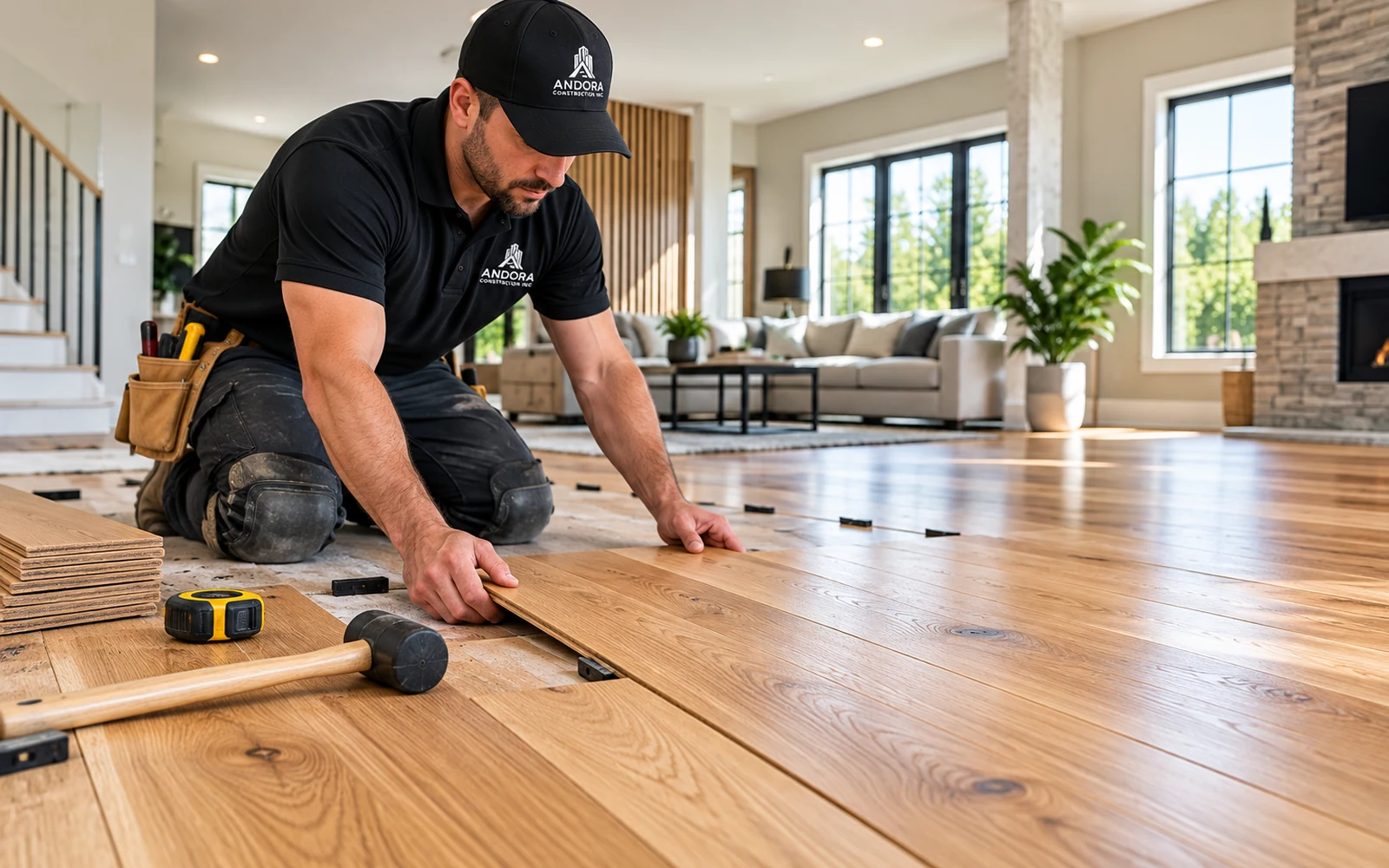 Illustrative flooring installation design